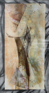 Paul Duval artiste Sherbrooke Estrie. titre À la limite du brouillard, dessin à base de poudre de photocopieur.